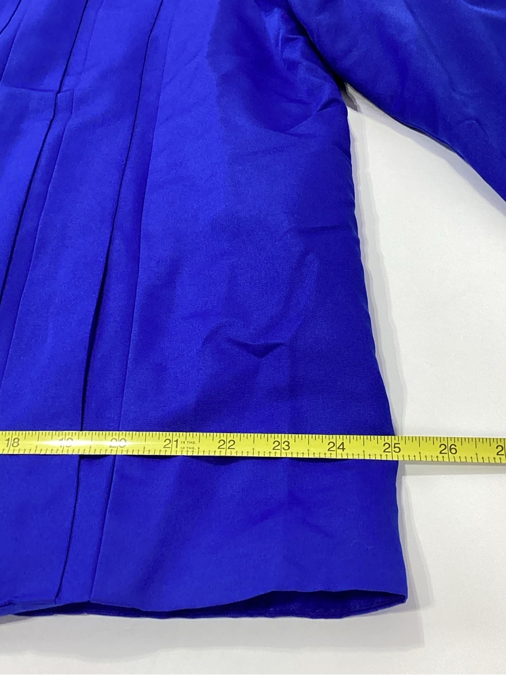 Dennis by Dennis Basso Cobalt Blue Pleated Collar Blazer Jacket XL - Picture 10 of 13